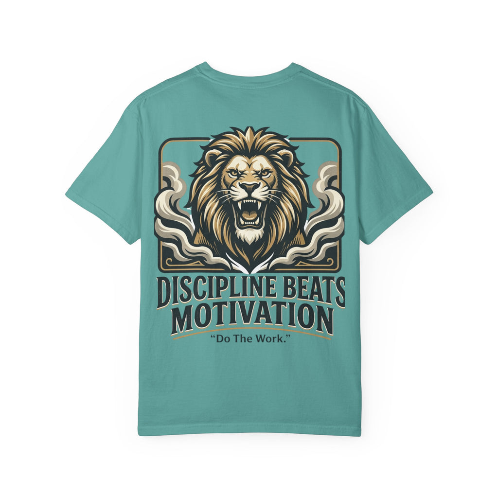 Discipline Beats Motivation Lion T-Shirt