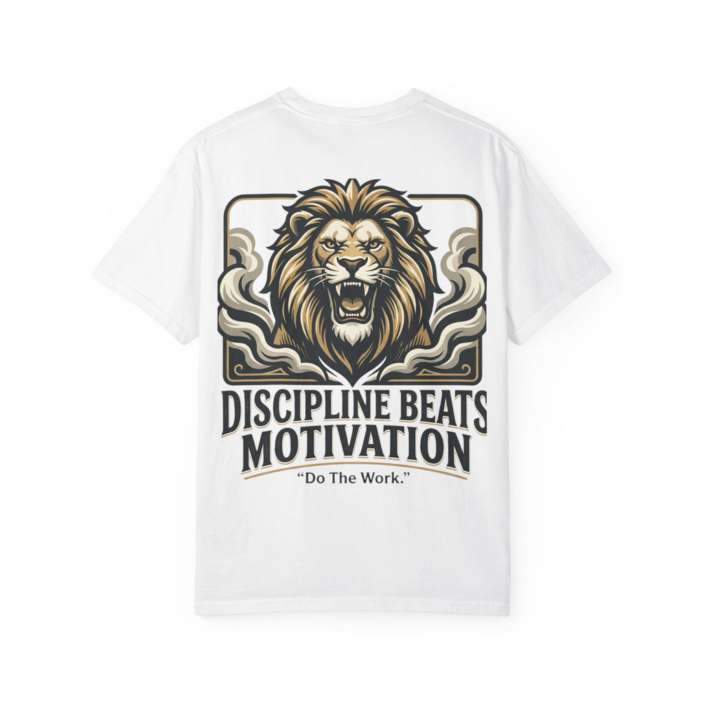 Discipline Beats Motivation Lion T-Shirt