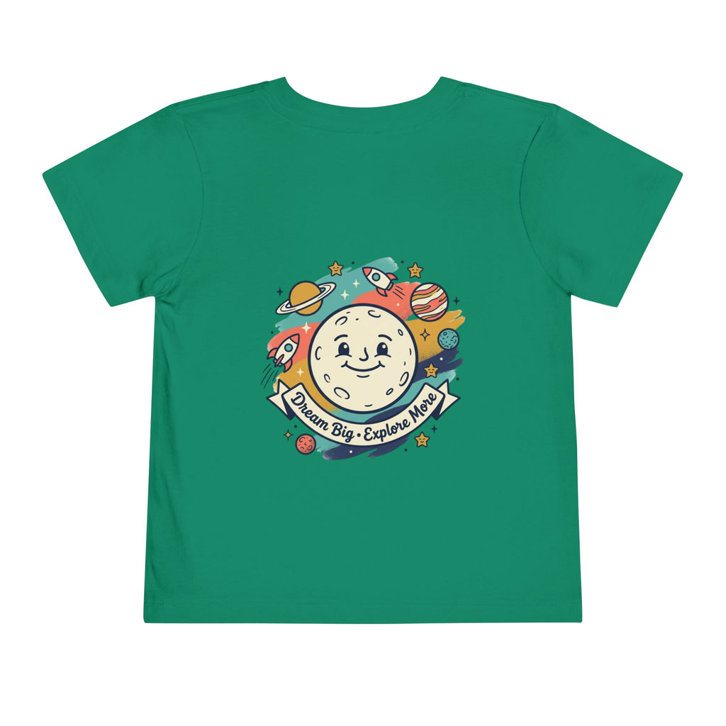 Toddler Tee — 'Dream Big Explore More' Space Bear Rocket Shirt