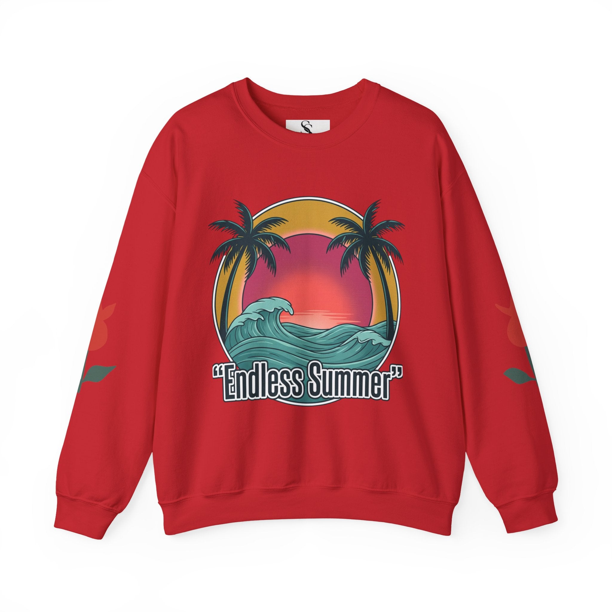 Endless Summer Crewneck Sweatshirt — Vintage Palm Beach Wave Graphic