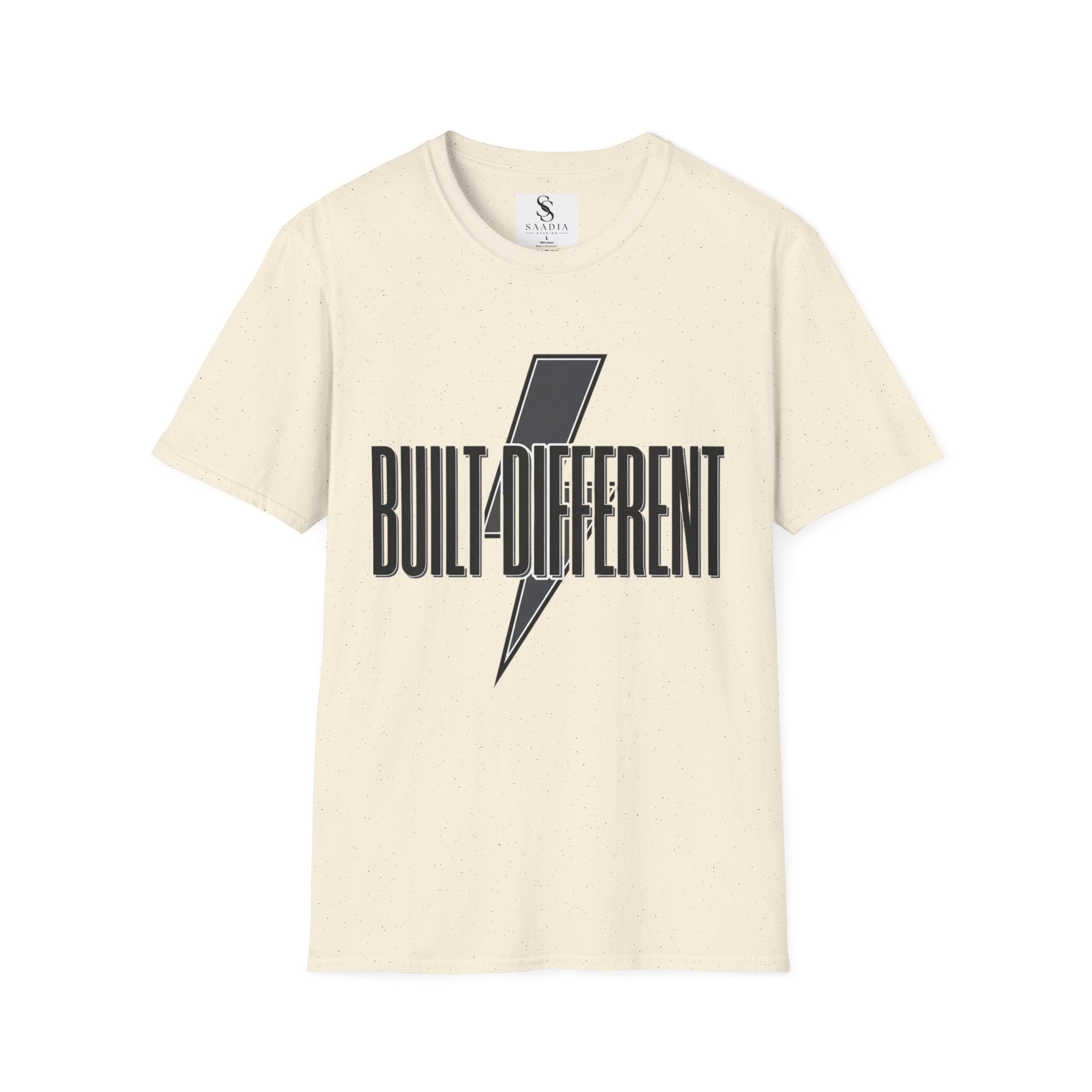 Built Different Lightning Bolt T‑Shirt — Inspirational Graphic Tee