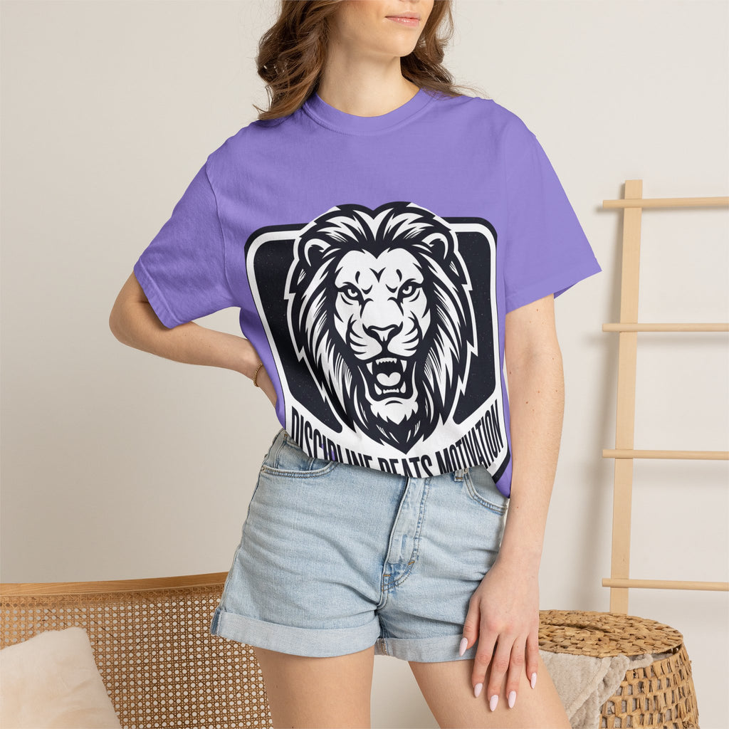 Discipline Beats Motivation Lion T-Shirt