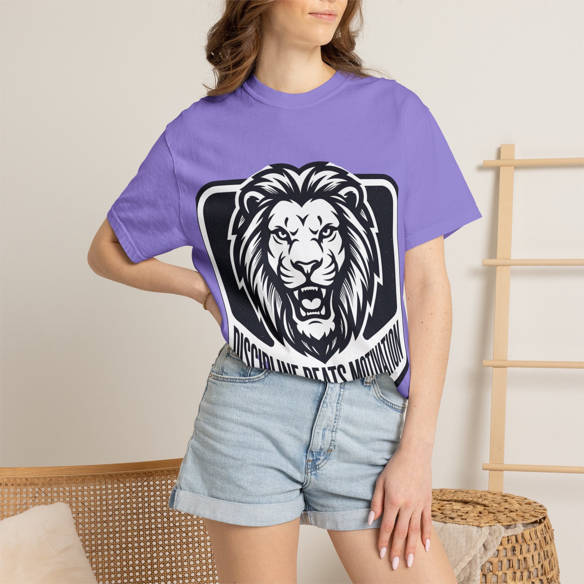 Discipline Beats Motivation Lion T-Shirt