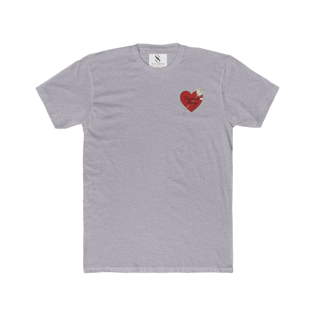 Love Never Fades Rose Heart Tee — Romantic Valentine’s Day Floral T-Shirt