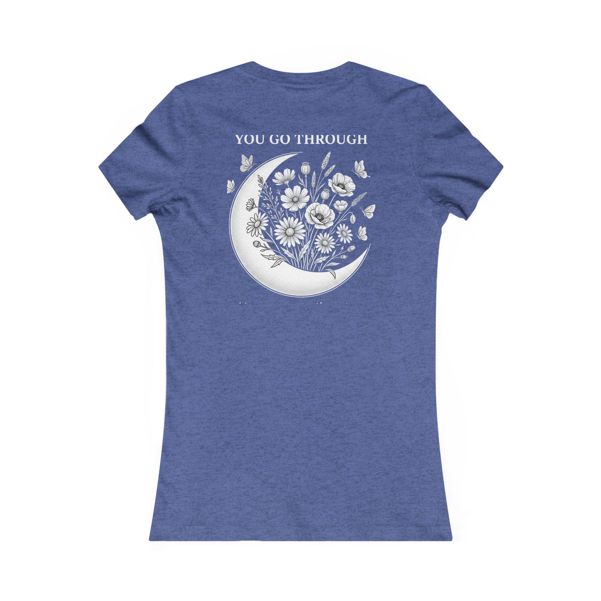 Women's Tee — Floral Moon Graphic Short Sleeve Shirt