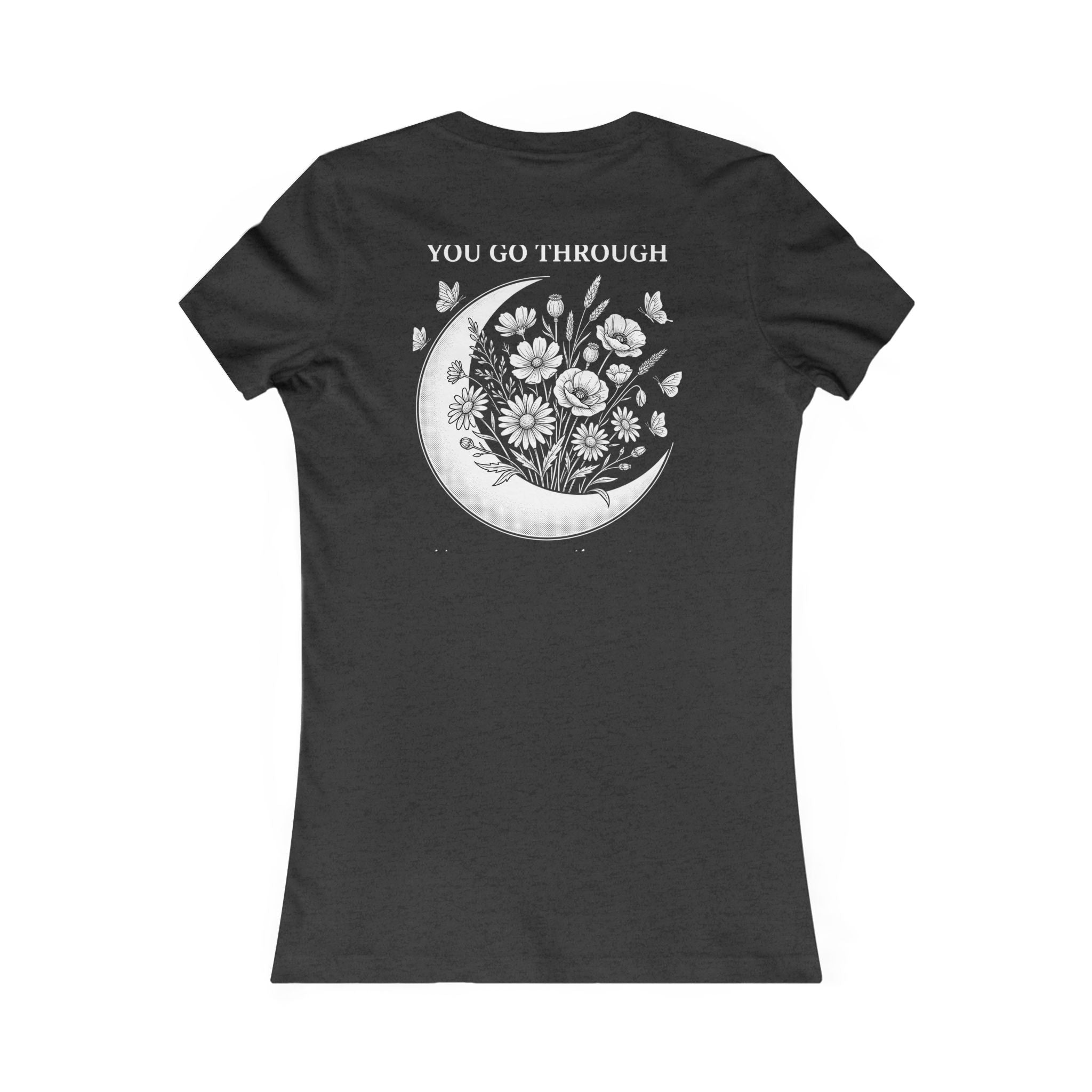 Women's Tee — Floral Moon Graphic Short Sleeve Shirt