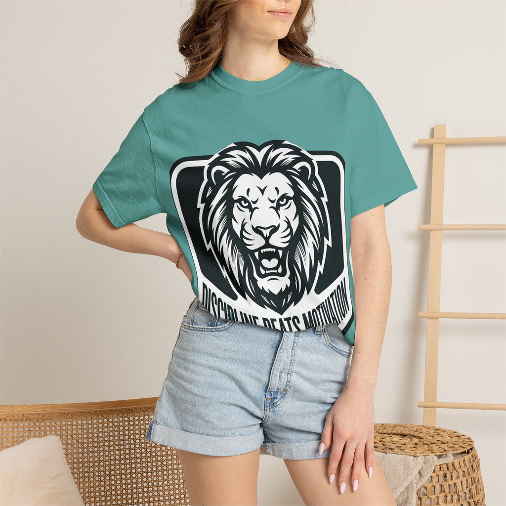 Discipline Beats Motivation Lion T-Shirt