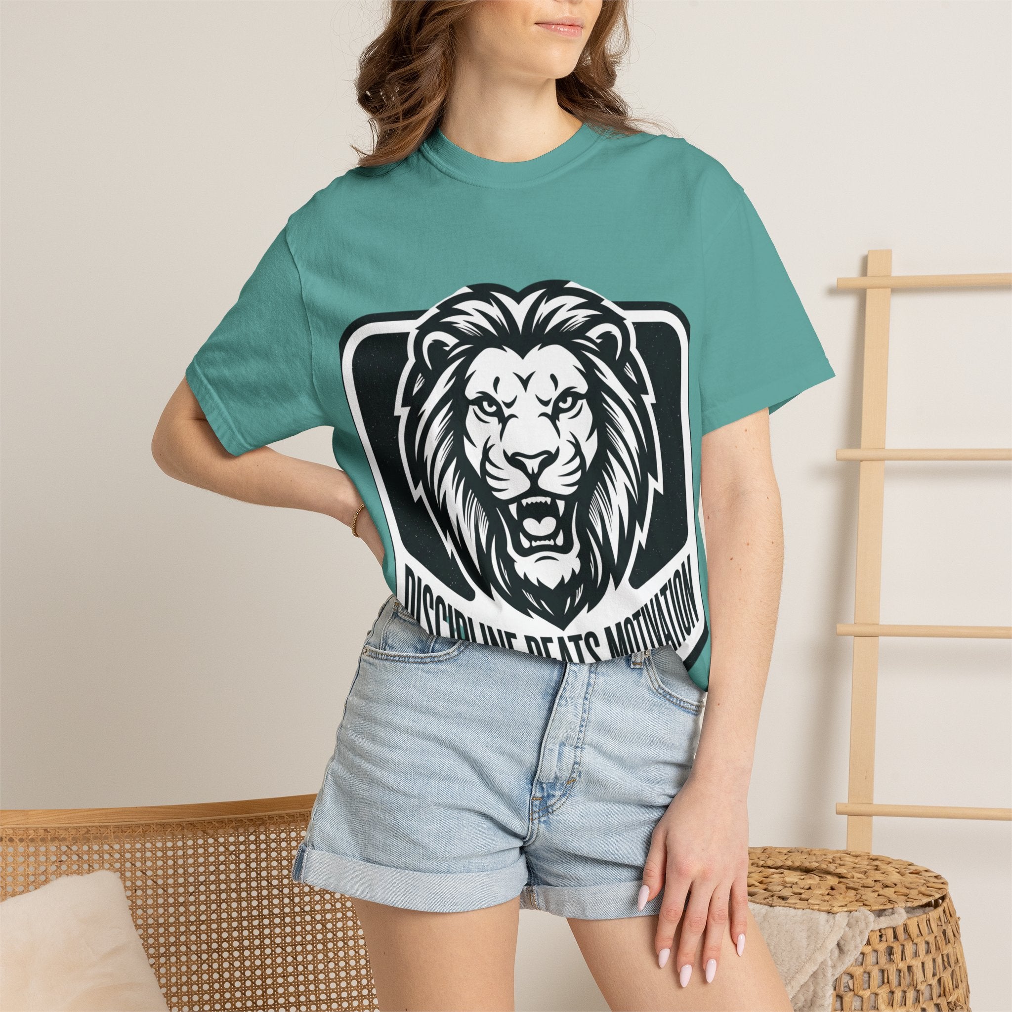Discipline Beats Motivation Lion T-Shirt