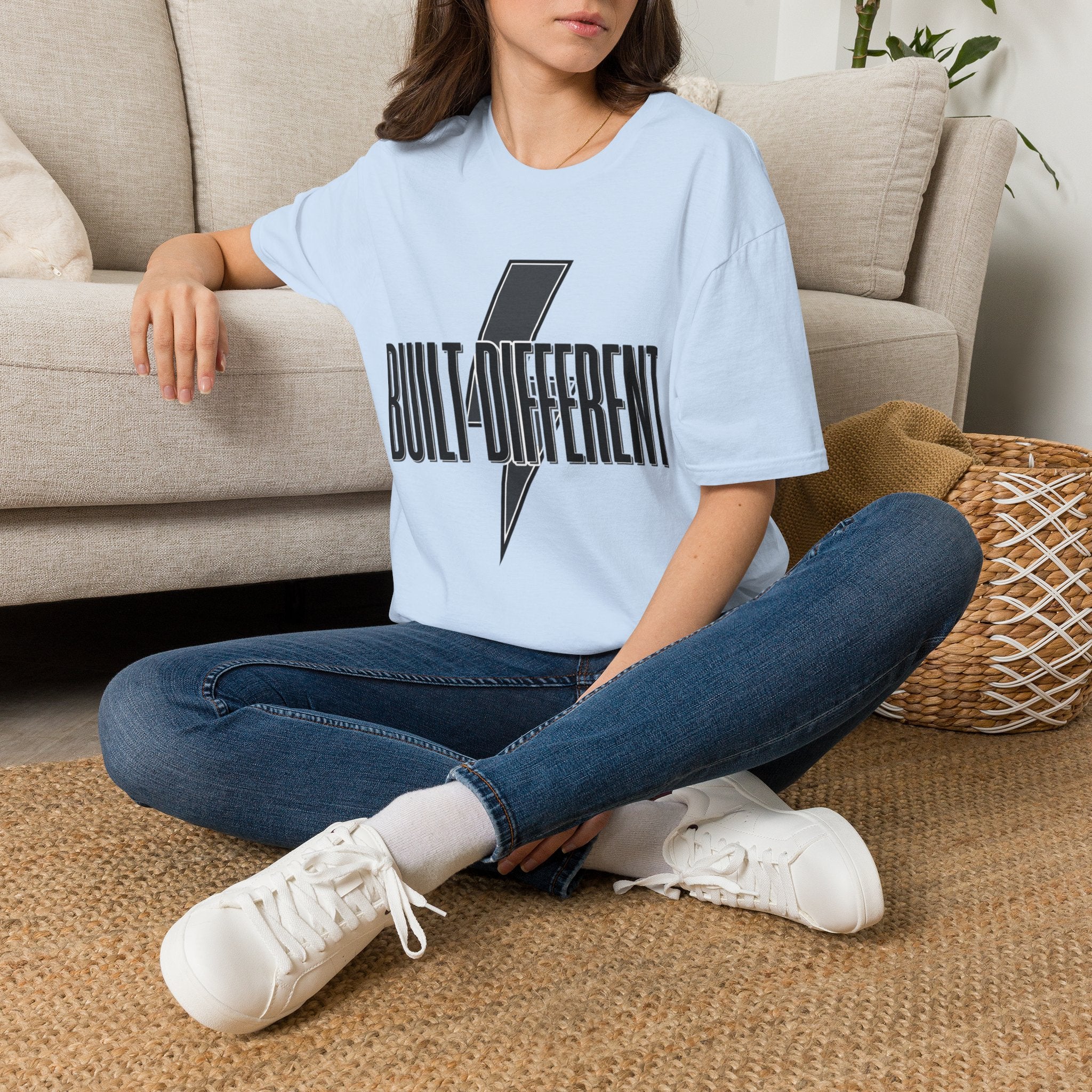 Built Different Lightning Bolt T‑Shirt — Inspirational Graphic Tee