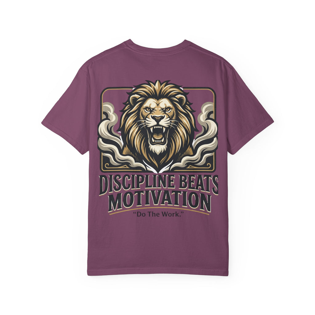 Discipline Beats Motivation Lion T-Shirt