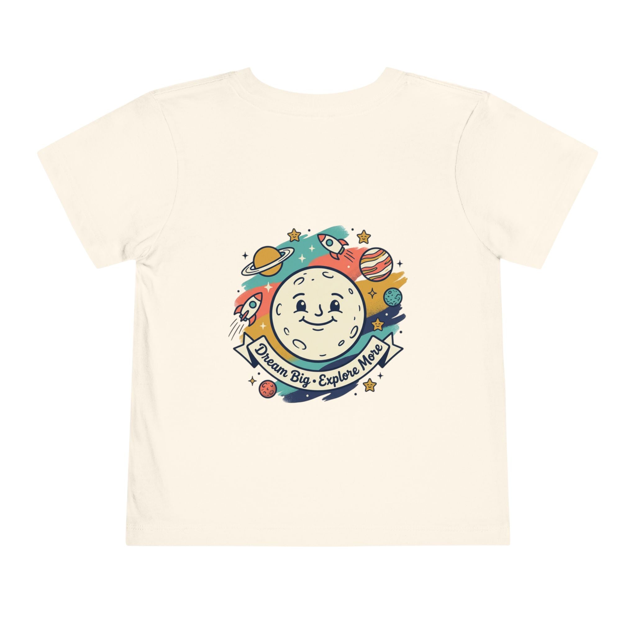 Toddler Tee — 'Dream Big Explore More' Space Bear Rocket Shirt