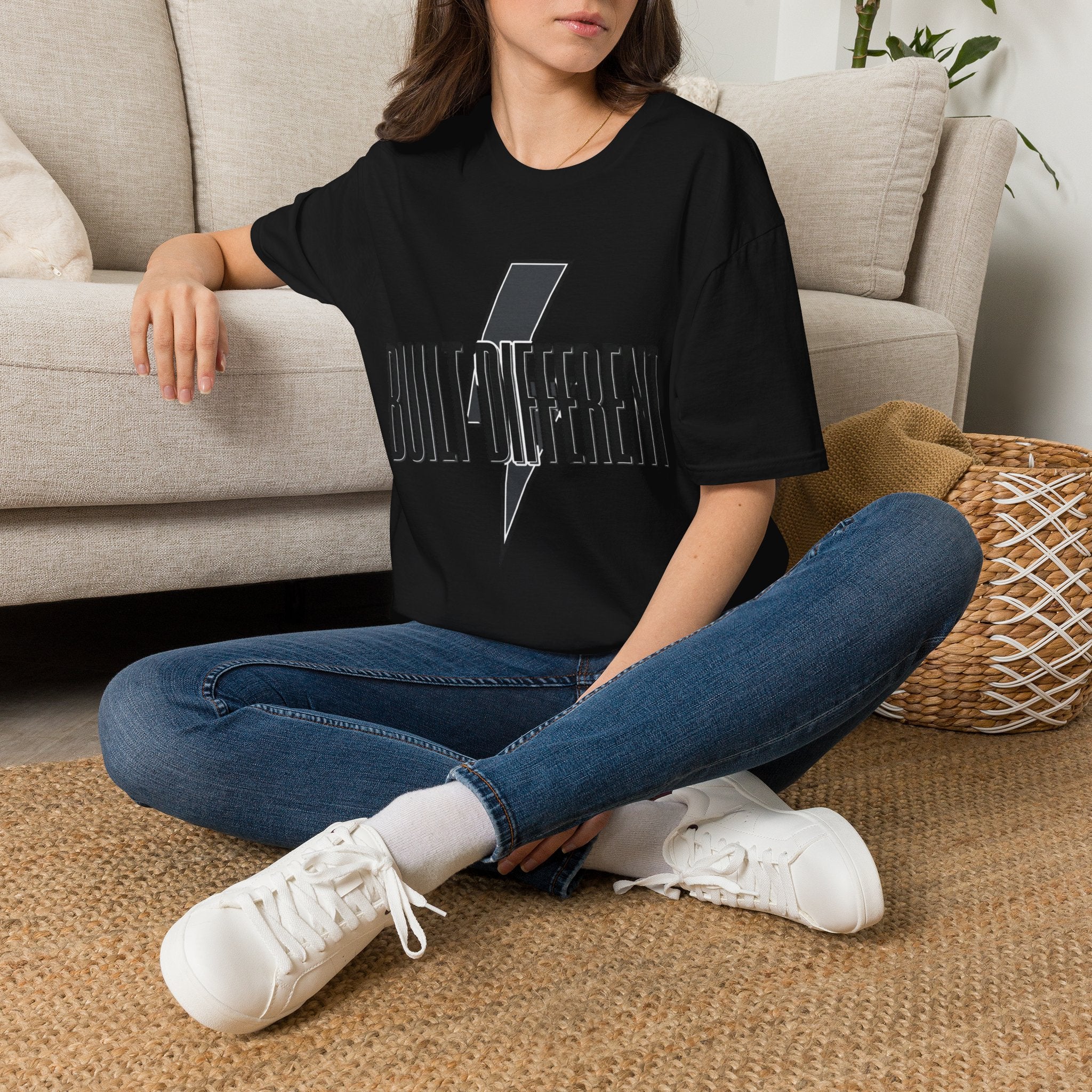 Built Different Lightning Bolt T‑Shirt — Inspirational Graphic Tee