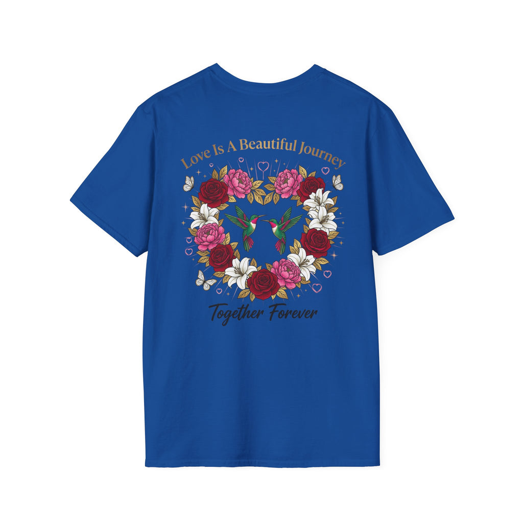 Heart Floral Graphic T-Shirt — "Made With Love" Chest Print