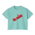 Be Mine Heart Script Boxy Tee — Valentine Rose Graphic Top