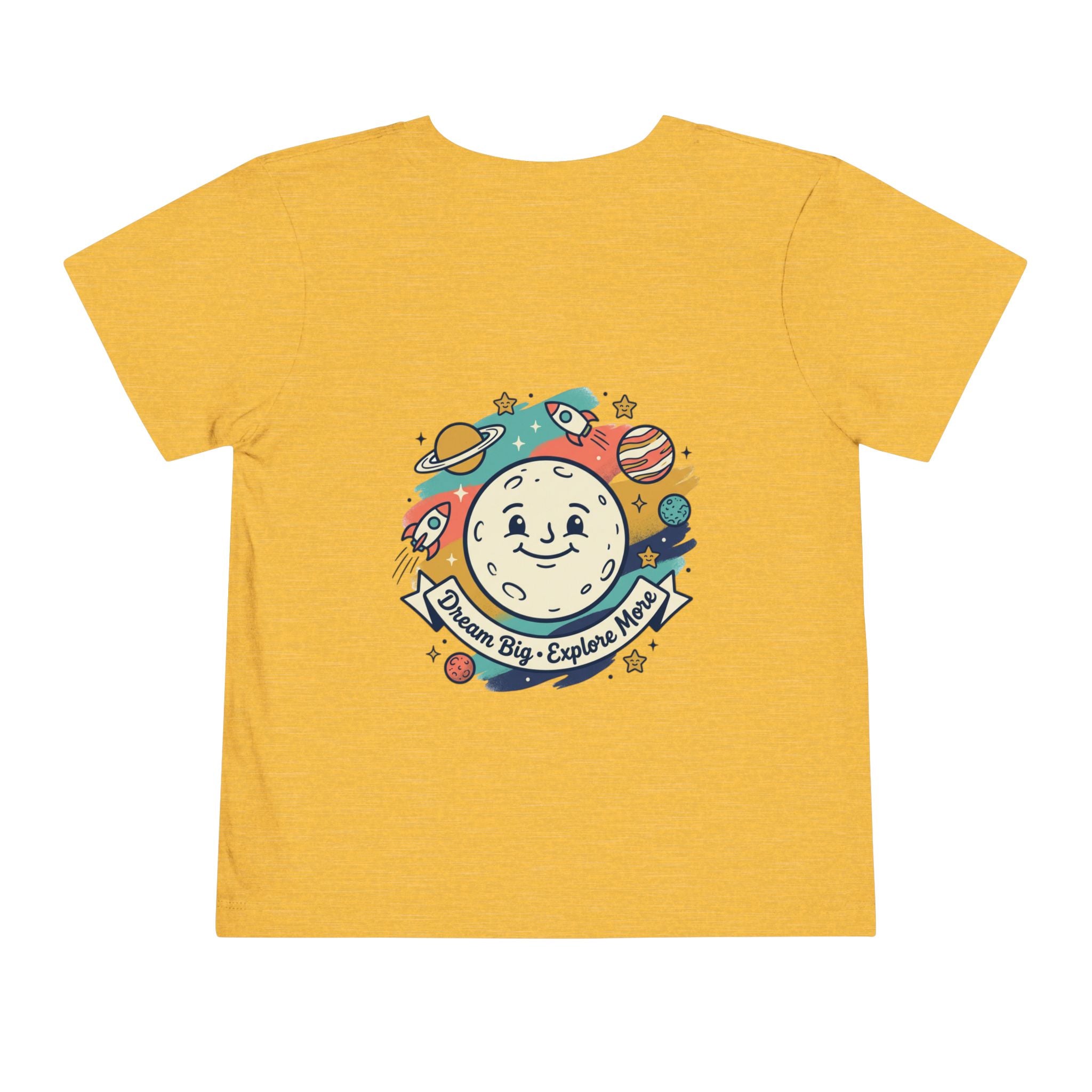 Toddler Tee — 'Dream Big Explore More' Space Bear Rocket Shirt
