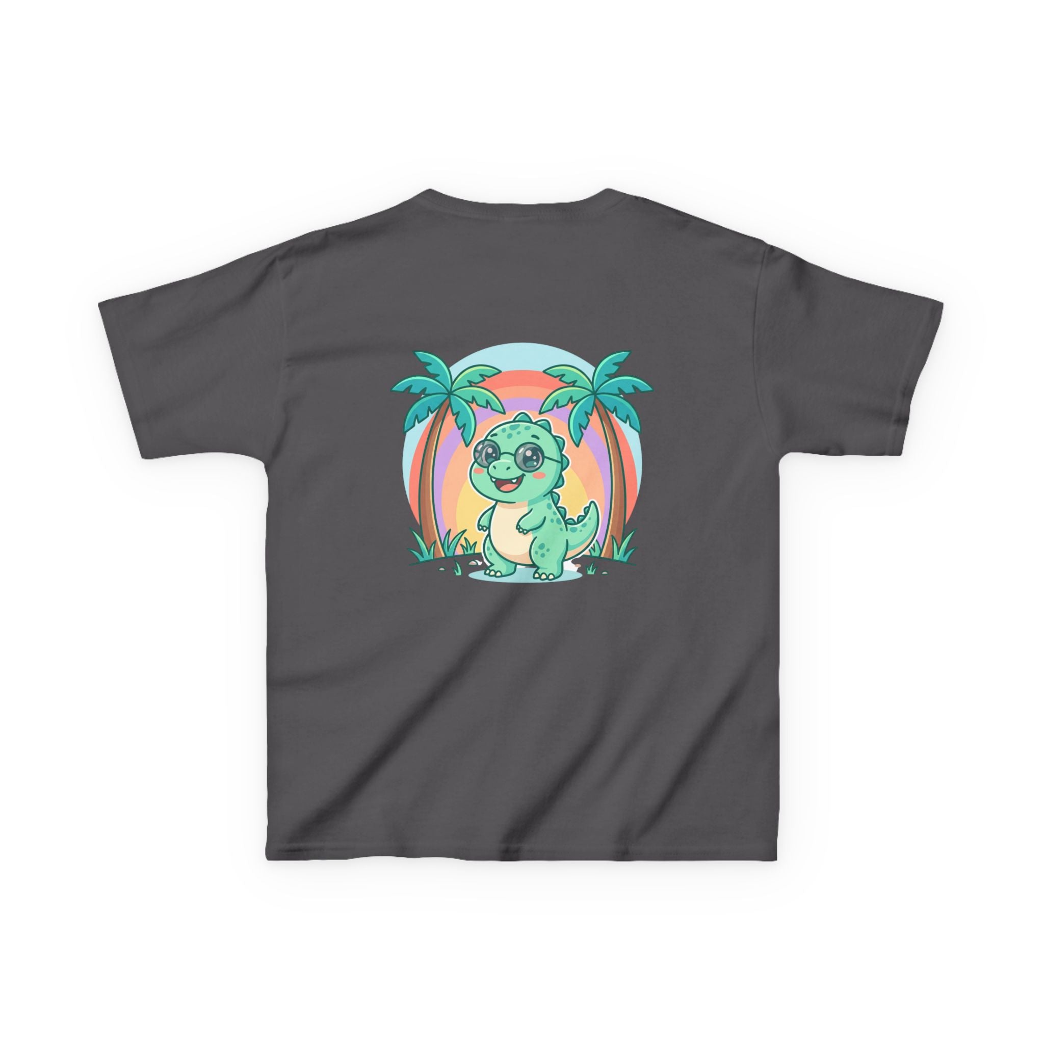 Kids Tee — "Adventure Awaits!" Dino Beach Graphic