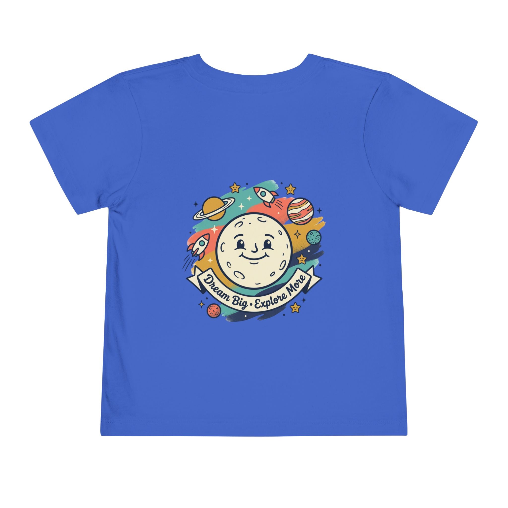Toddler Tee — 'Dream Big Explore More' Space Bear Rocket Shirt