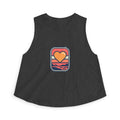 Heart Sunset Crop Top — Retro Beach Love Tank