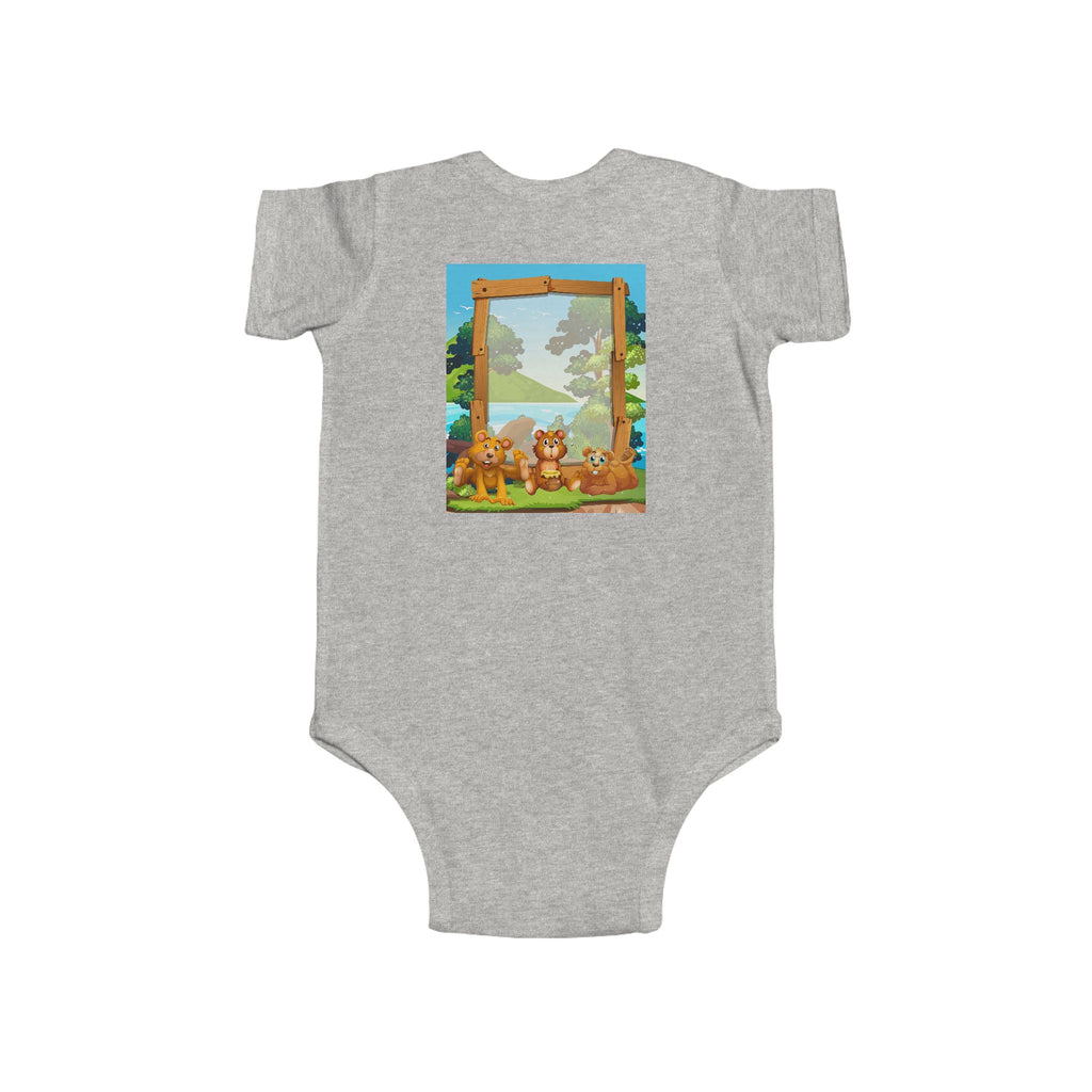 Bear Patch Baby Bodysuit — Cute Woodland Infant One-Piece