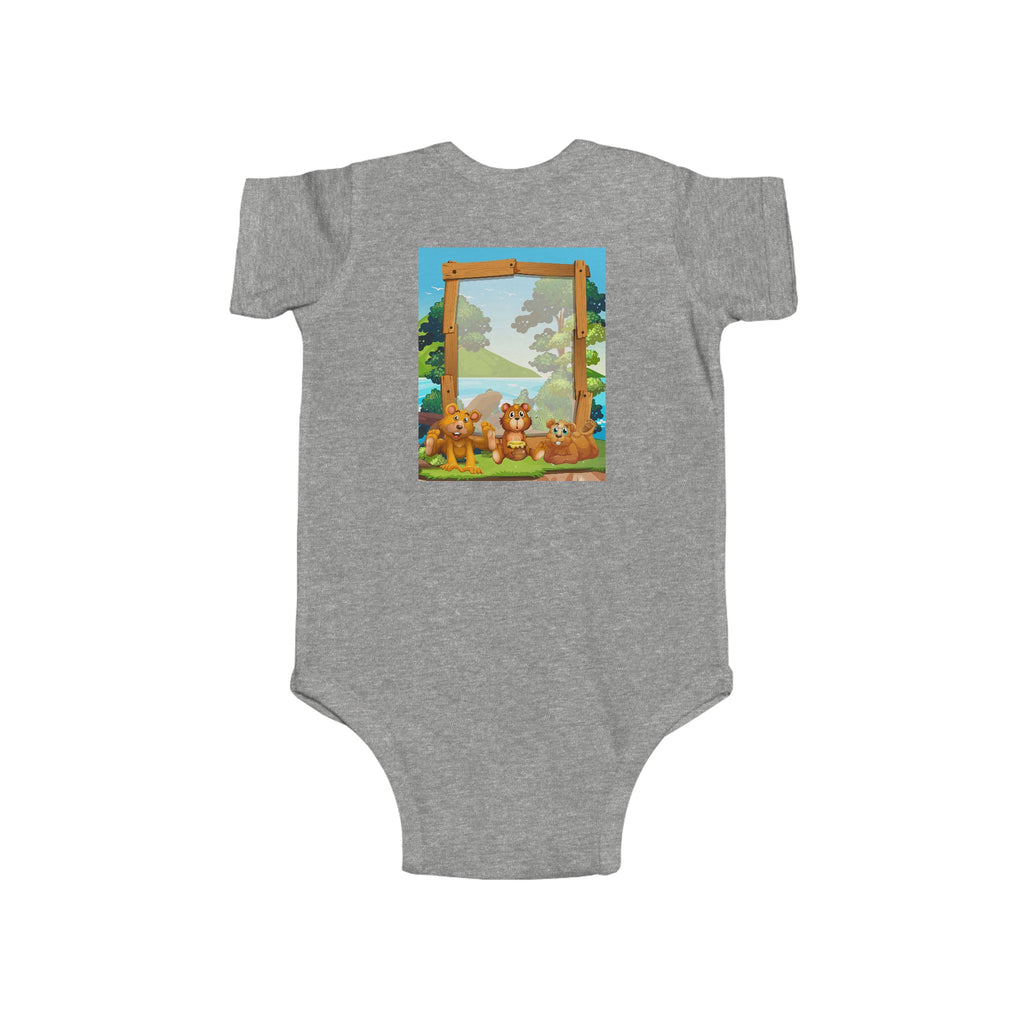 Bear Patch Baby Bodysuit — Cute Woodland Infant One-Piece