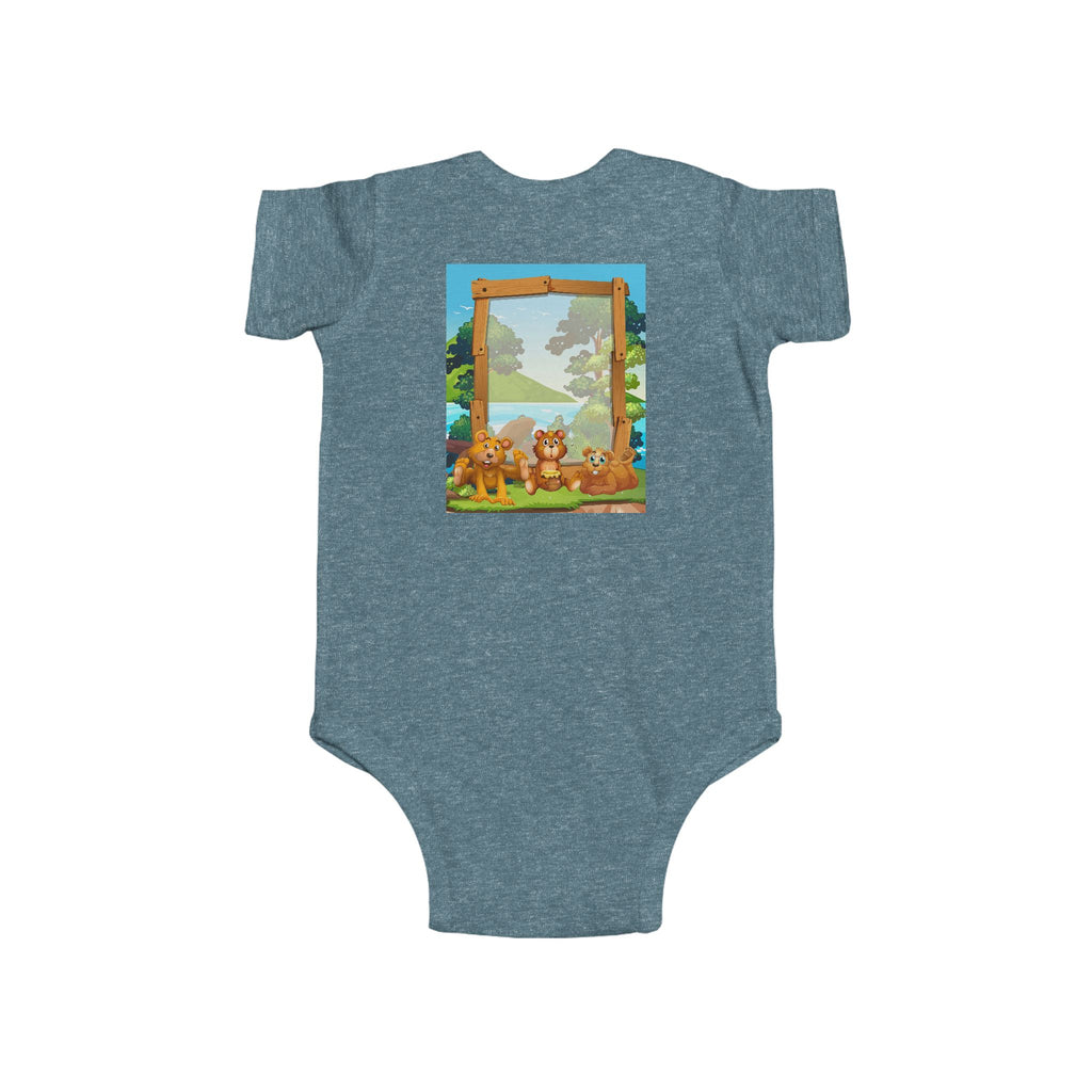 Bear Patch Baby Bodysuit — Cute Woodland Infant One-Piece