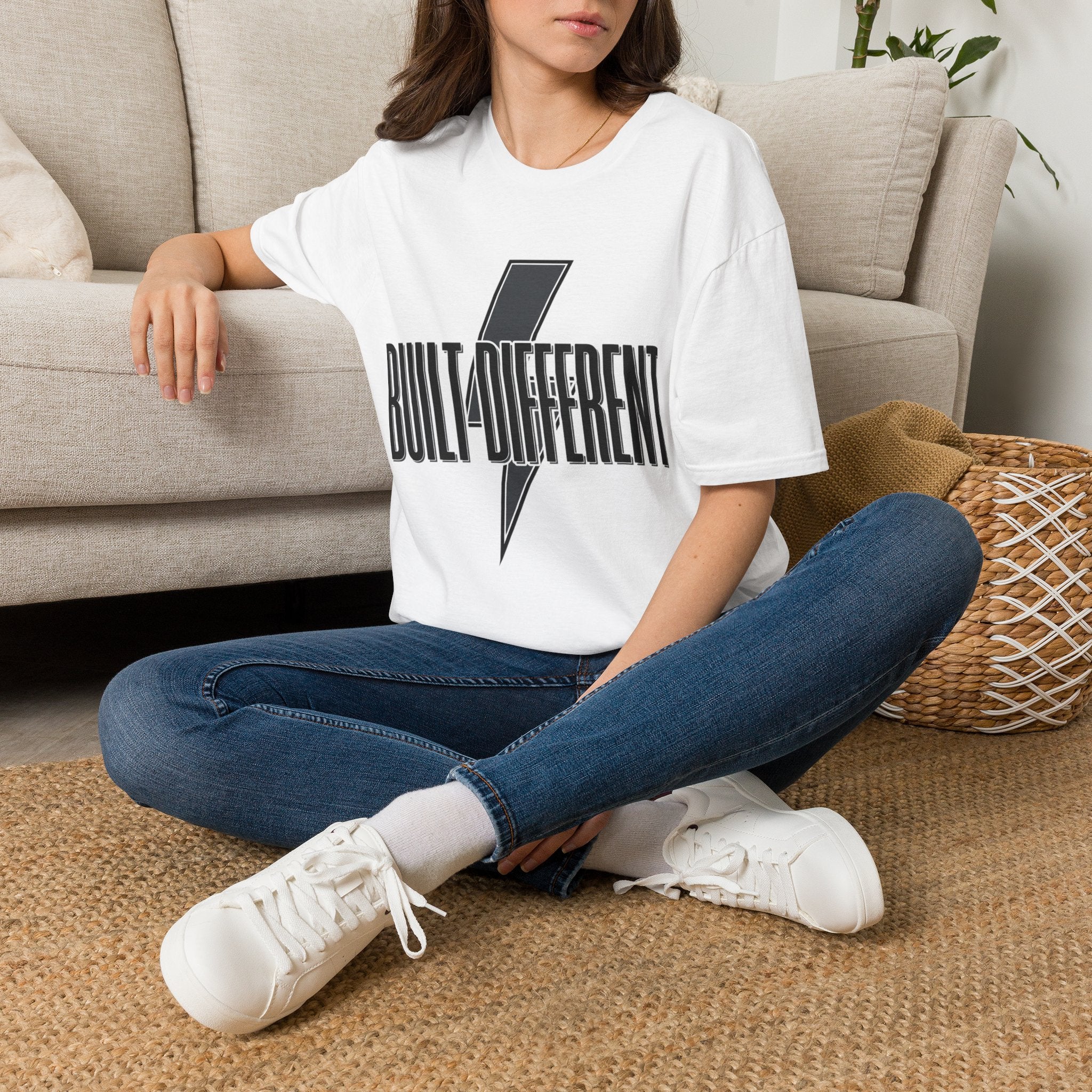 Built Different Lightning Bolt T‑Shirt — Inspirational Graphic Tee