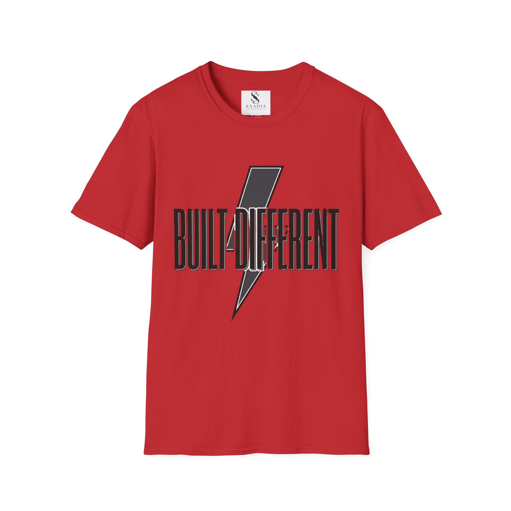 Built Different Lightning Bolt T‑Shirt — Inspirational Graphic Tee