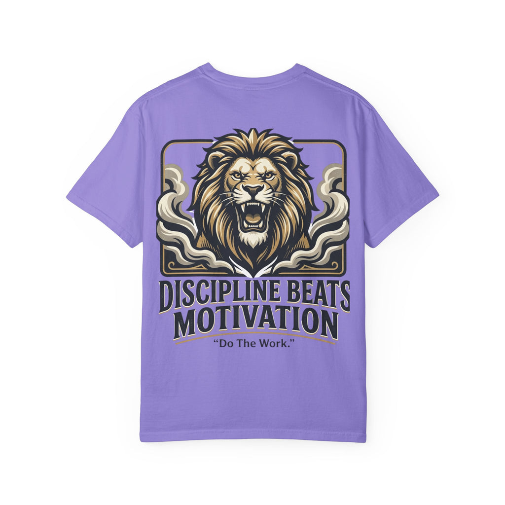 Discipline Beats Motivation Lion T-Shirt