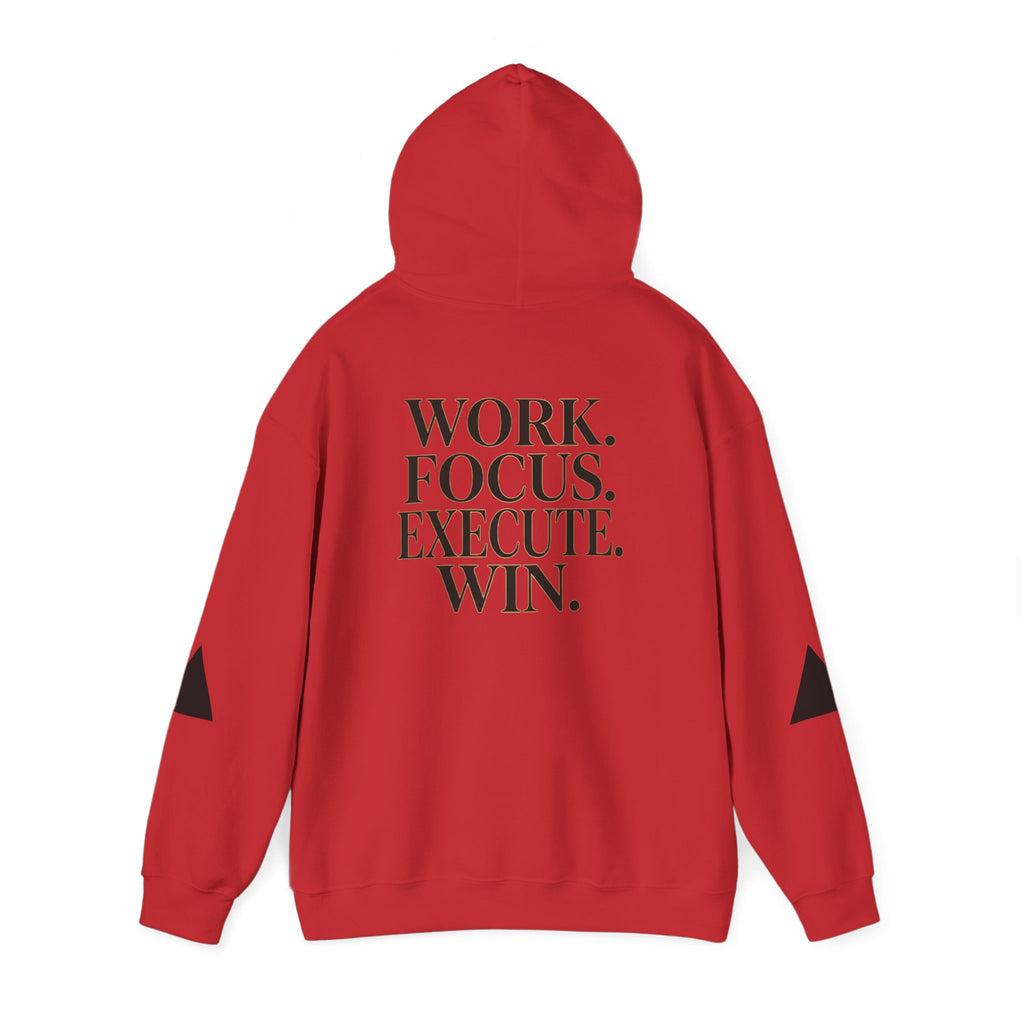 Success Is Earned Hoodie — Work. Focus. Execute. Win. Motivational Pullover