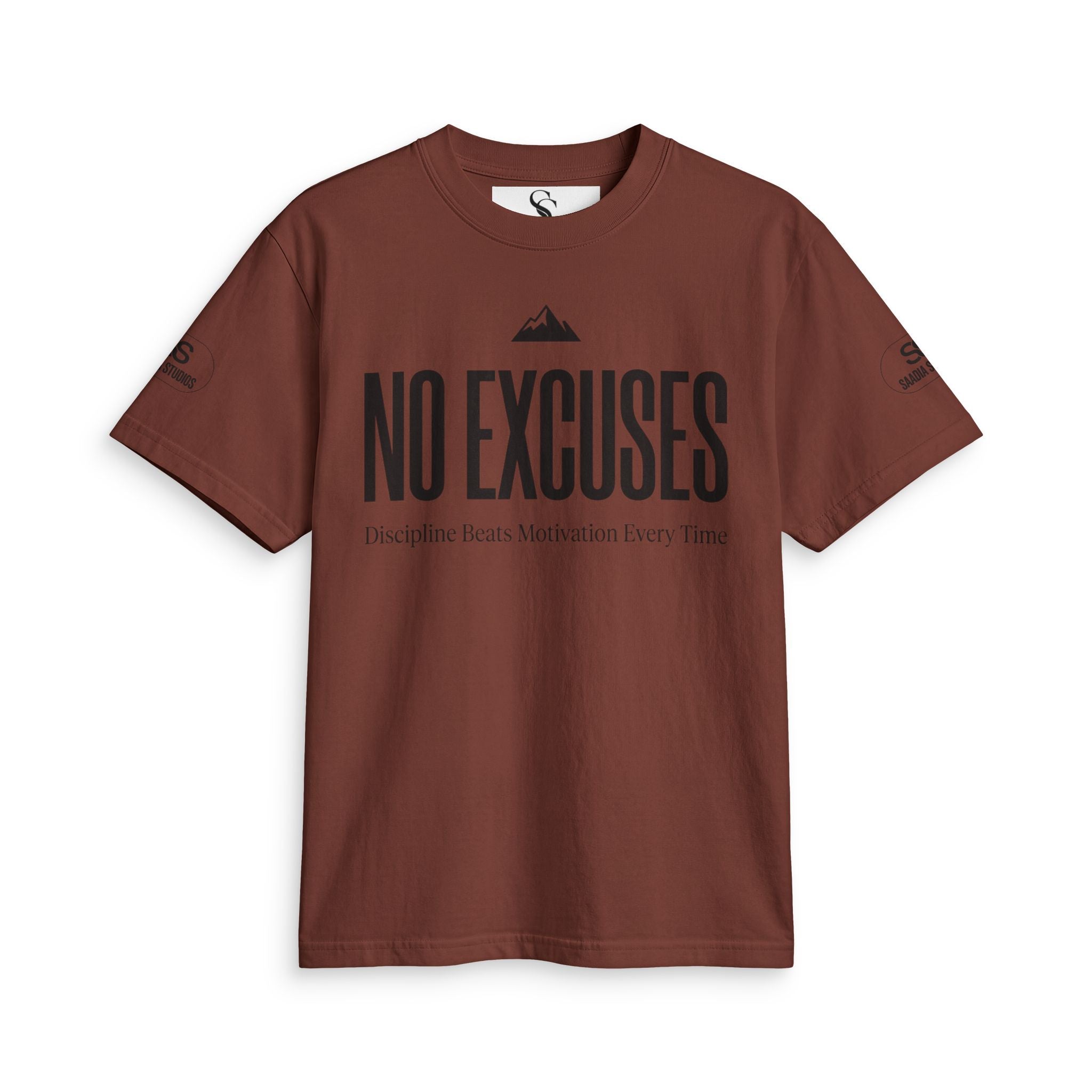 No Excuses T-Shirt — "Wake Up. Work Hard. Stay Humble. Repeat." Motivational Tee