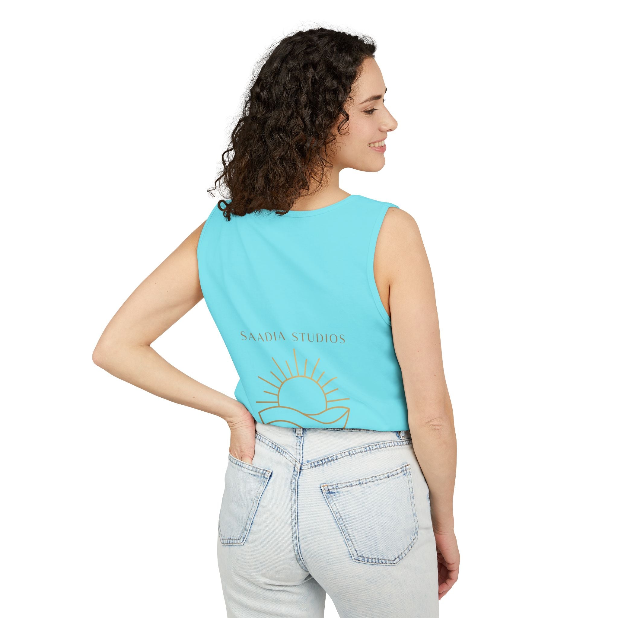 Summer State of Mind Tank Top – 'Good Vibes Only' Beach Graphic