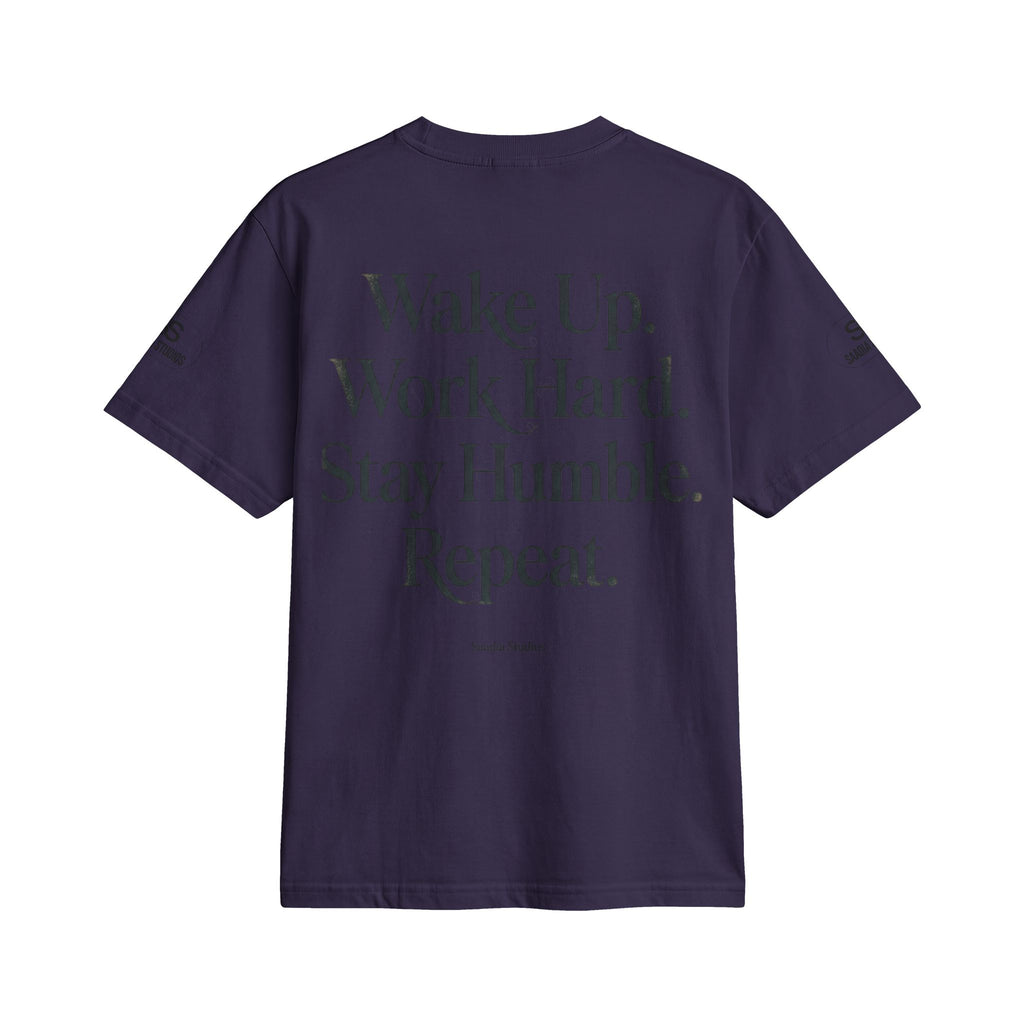 No Excuses T-Shirt — "Wake Up. Work Hard. Stay Humble. Repeat." Motivational Tee