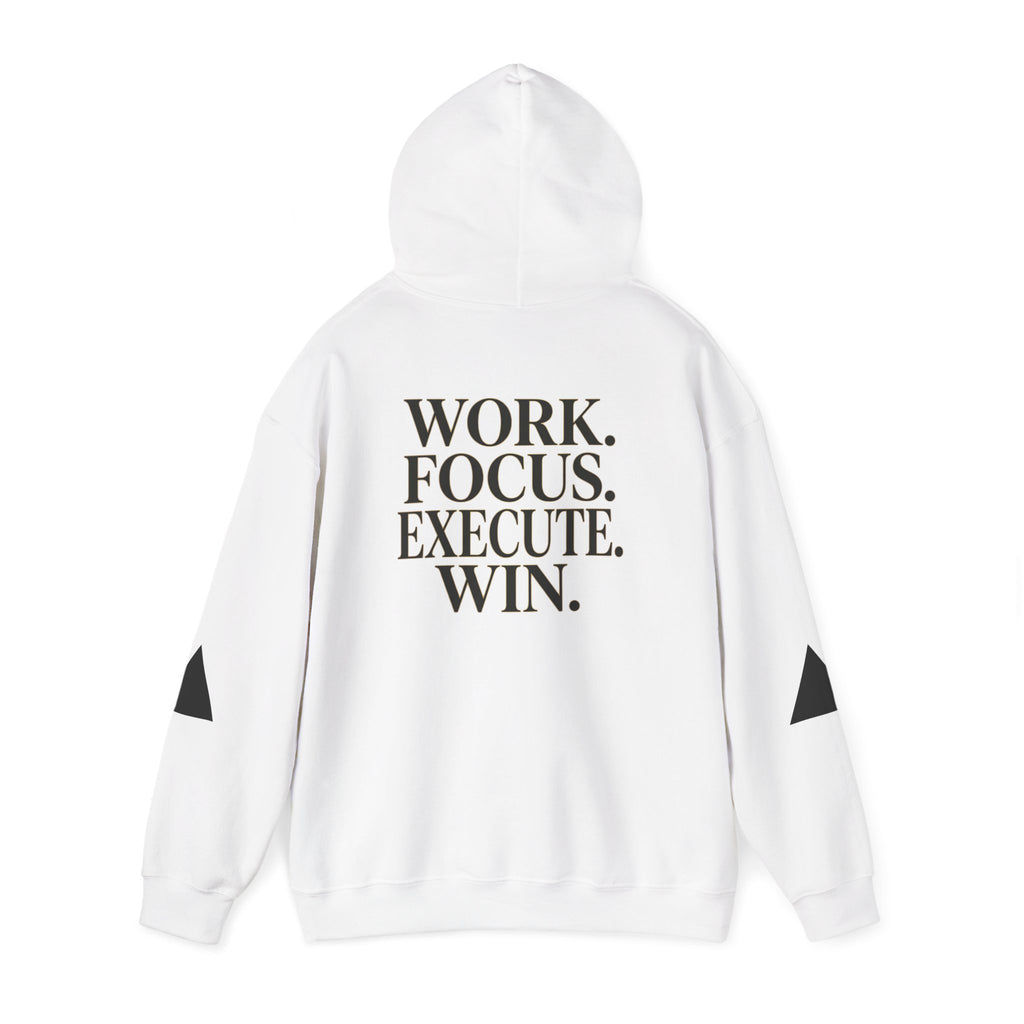 Success Is Earned Hoodie — Work. Focus. Execute. Win. Motivational Pullover