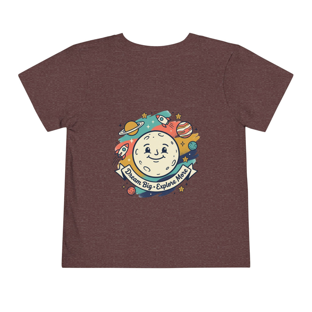 Toddler Tee — 'Dream Big Explore More' Space Bear Rocket Shirt