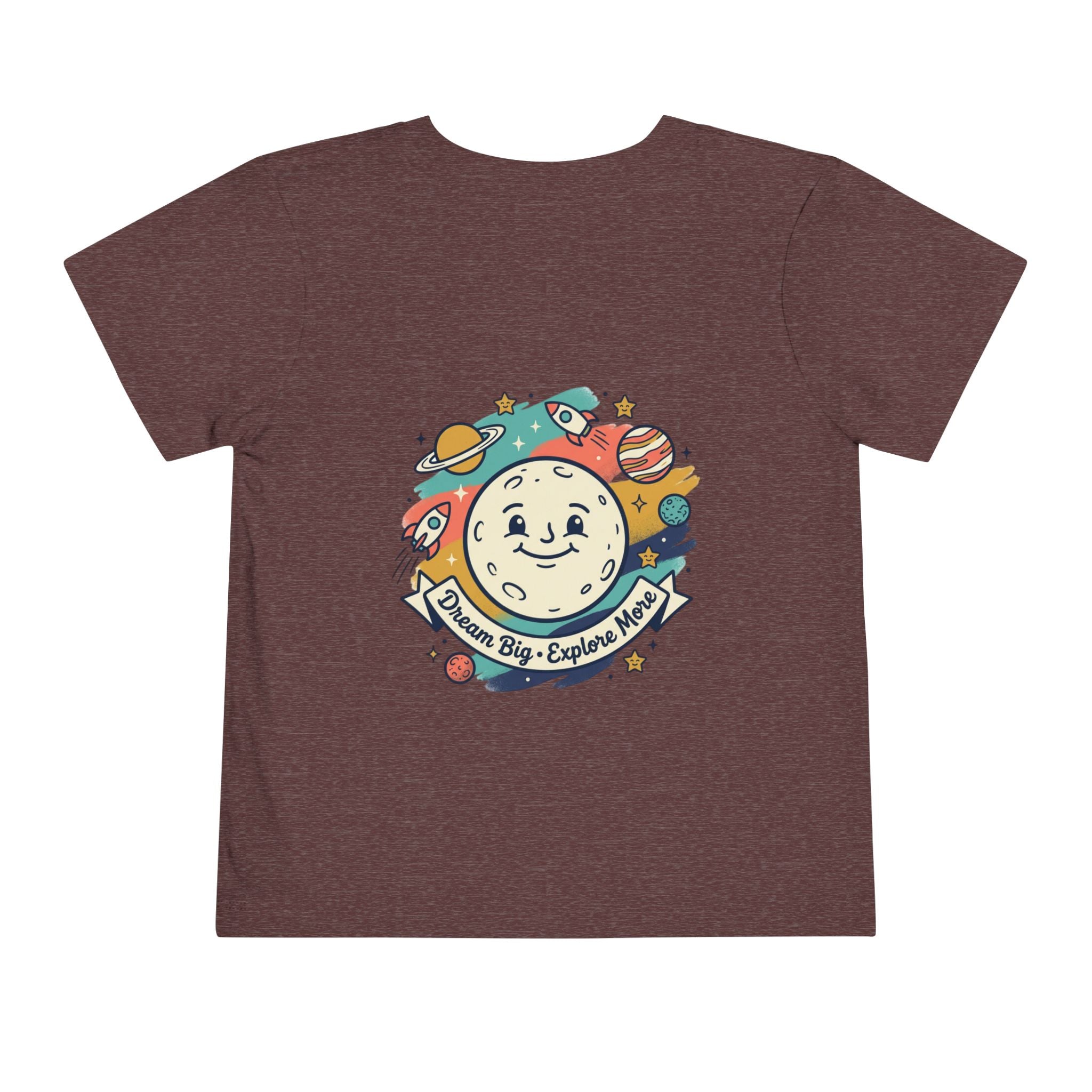Toddler Tee — 'Dream Big Explore More' Space Bear Rocket Shirt