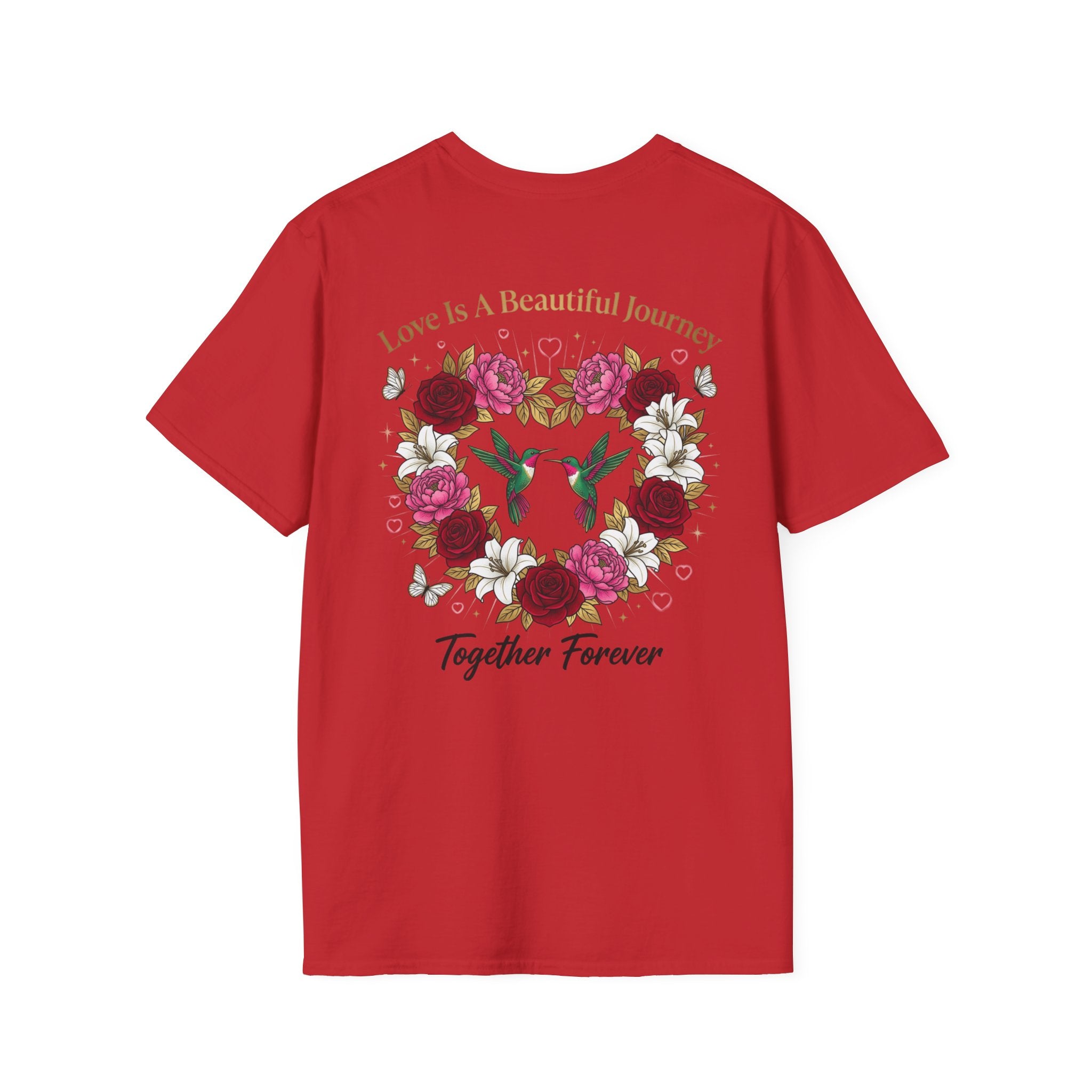 Heart Floral Graphic T-Shirt — "Made With Love" Chest Print