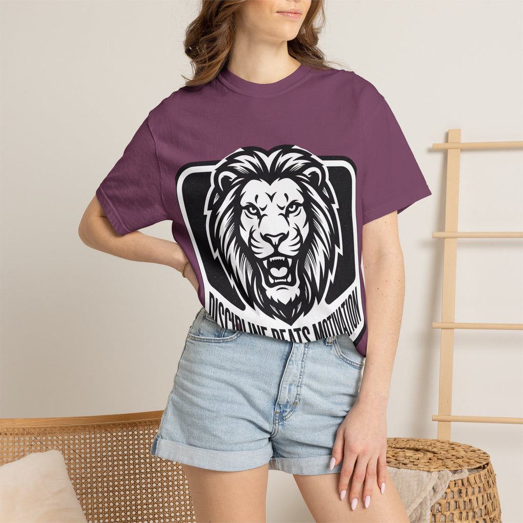 Discipline Beats Motivation Lion T-Shirt