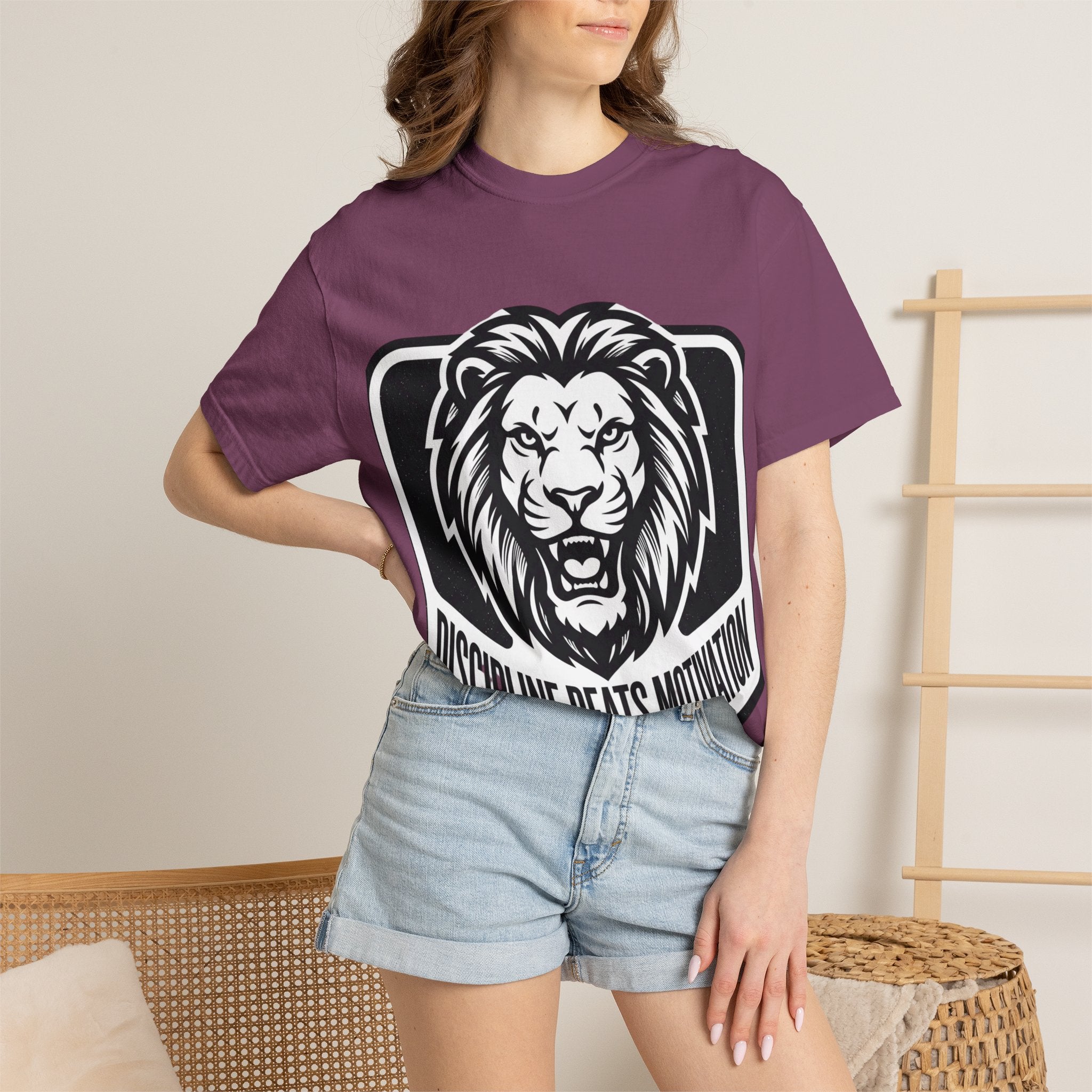 Discipline Beats Motivation Lion T-Shirt