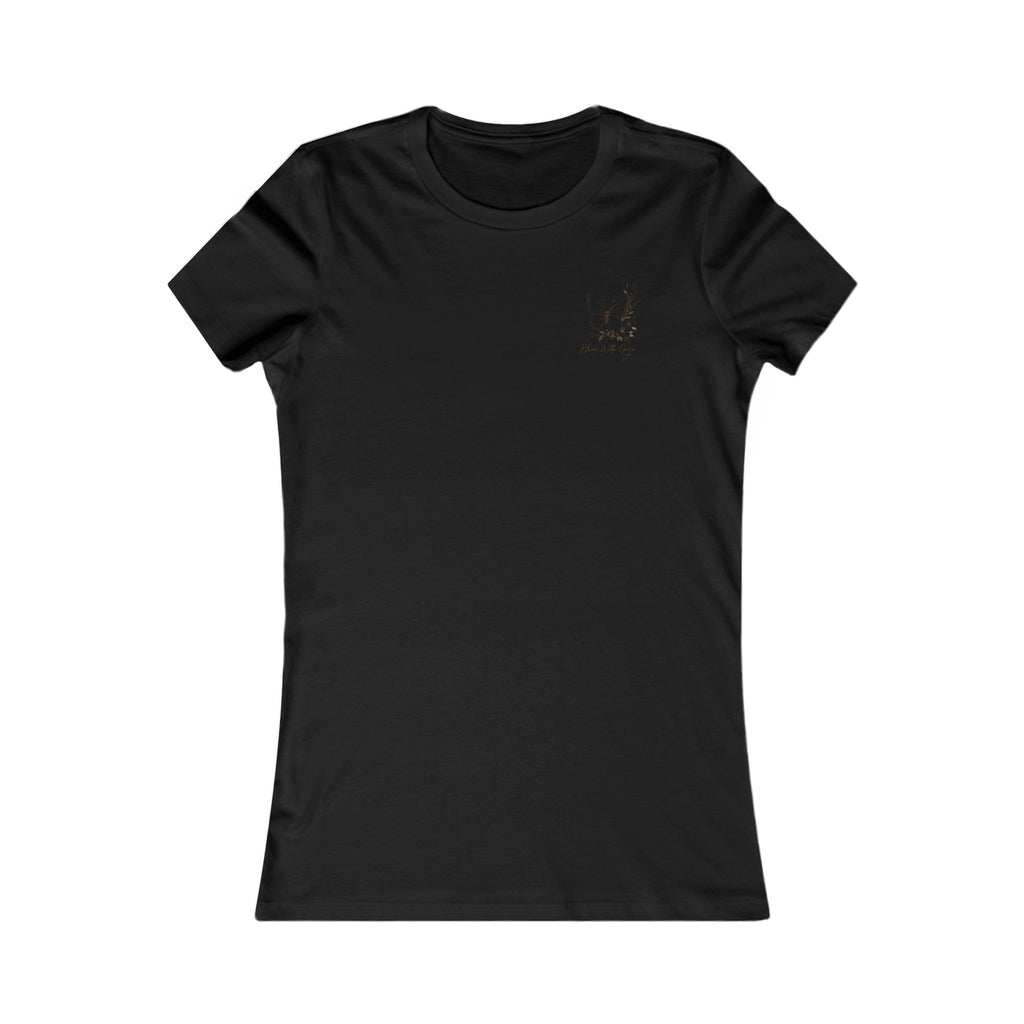 Women's Tee — Floral Moon Graphic Short Sleeve Shirt