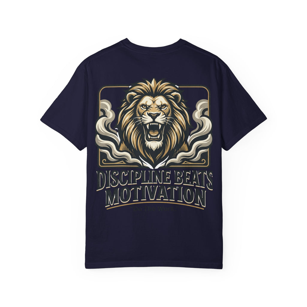 Discipline Beats Motivation Lion T-Shirt