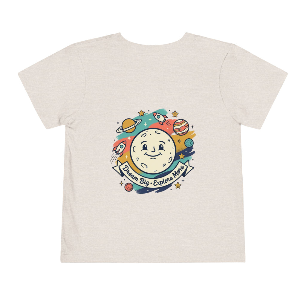 Toddler Tee — 'Dream Big Explore More' Space Bear Rocket Shirt