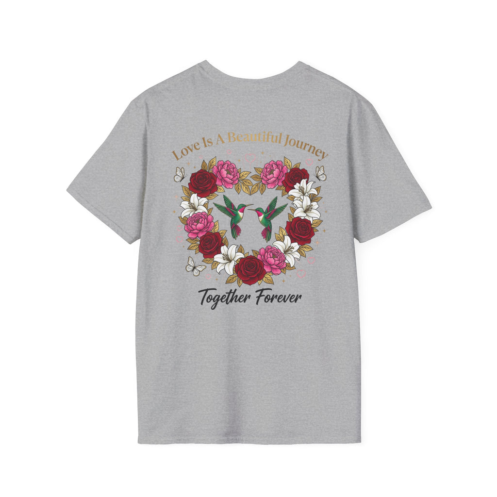 Heart Floral Graphic T-Shirt — "Made With Love" Chest Print