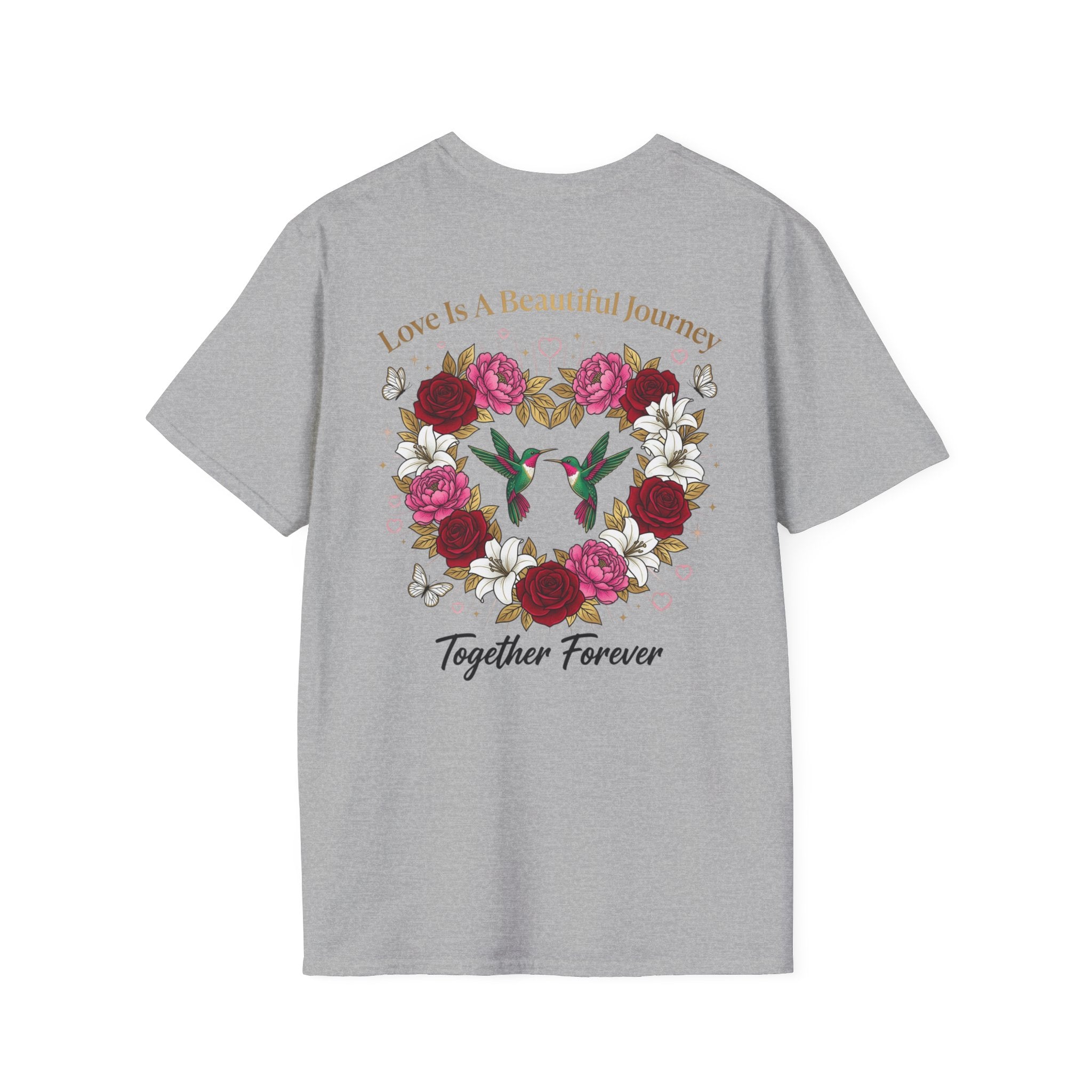 Heart Floral Graphic T-Shirt — "Made With Love" Chest Print