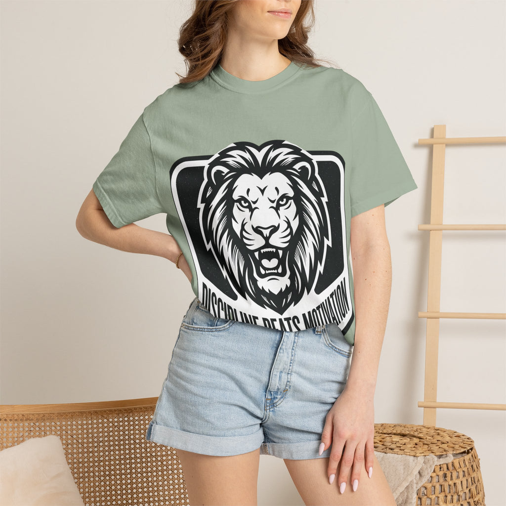 Discipline Beats Motivation Lion T-Shirt