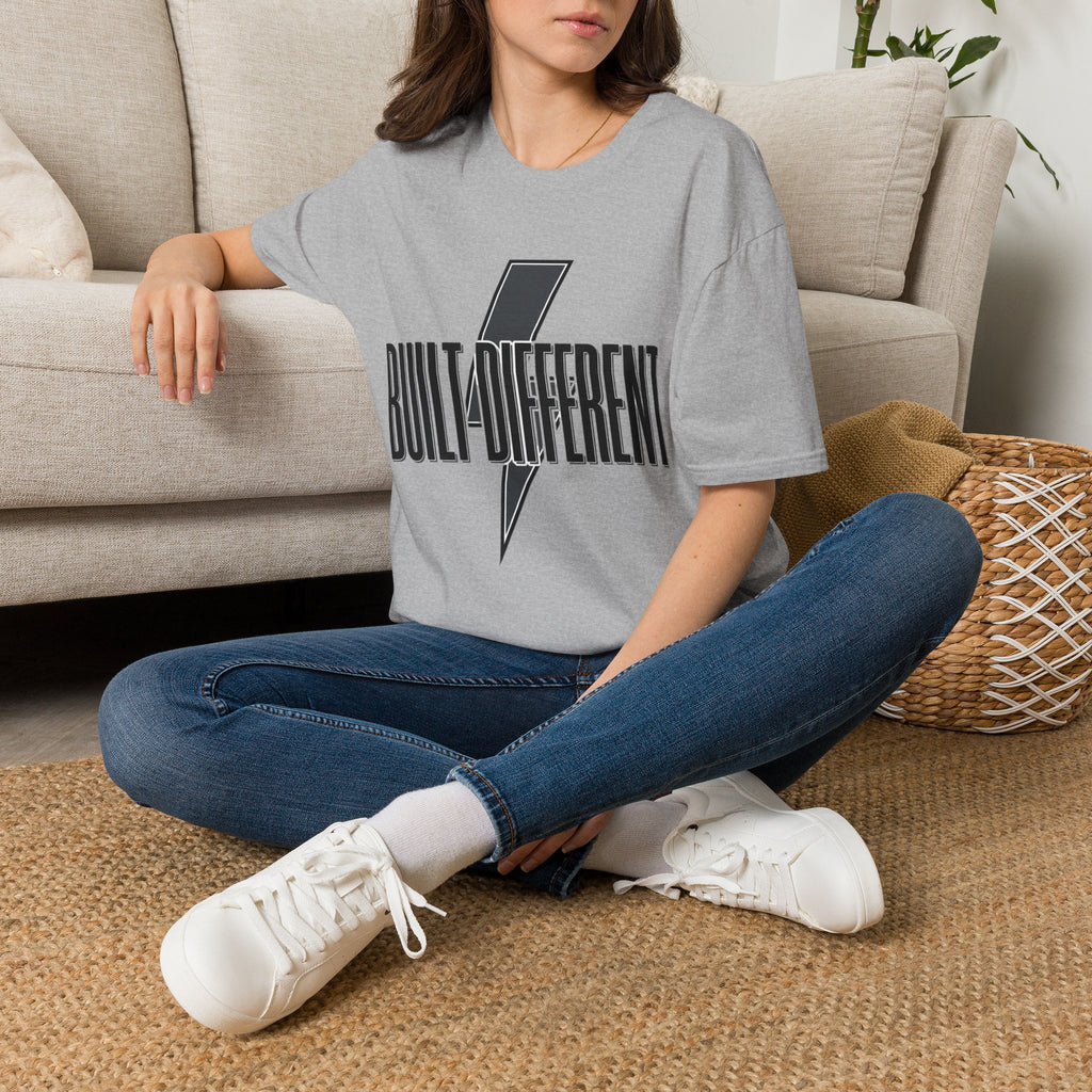 Built Different Lightning Bolt T‑Shirt — Inspirational Graphic Tee