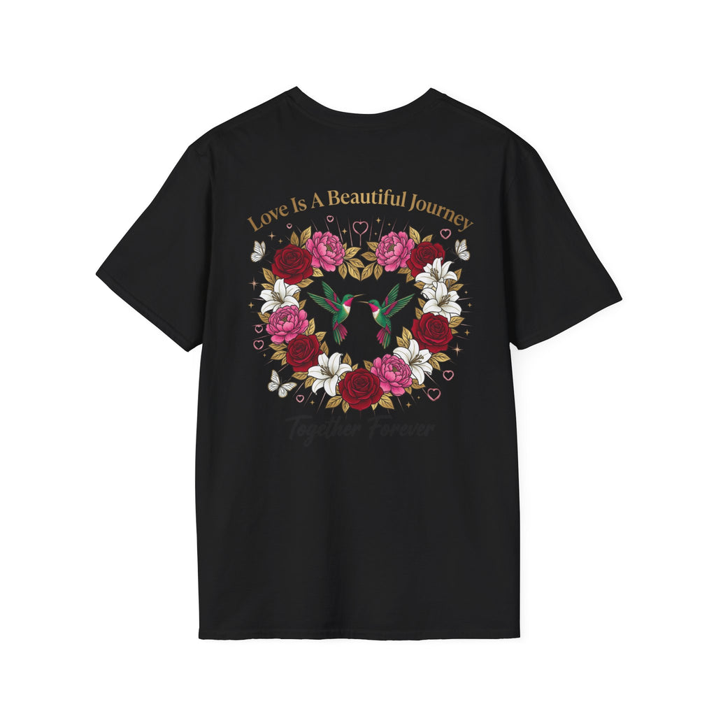 Heart Floral Graphic T-Shirt — "Made With Love" Chest Print