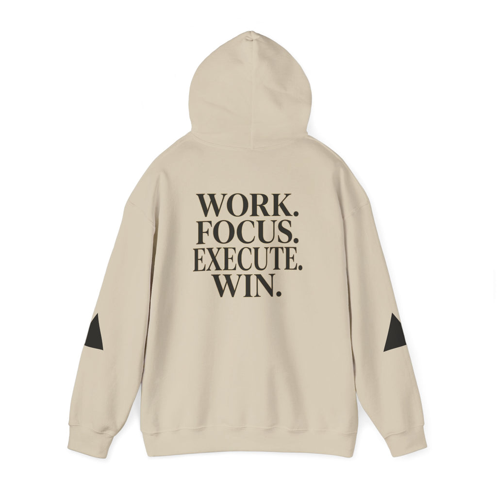 Success Is Earned Hoodie — Work. Focus. Execute. Win. Motivational Pullover