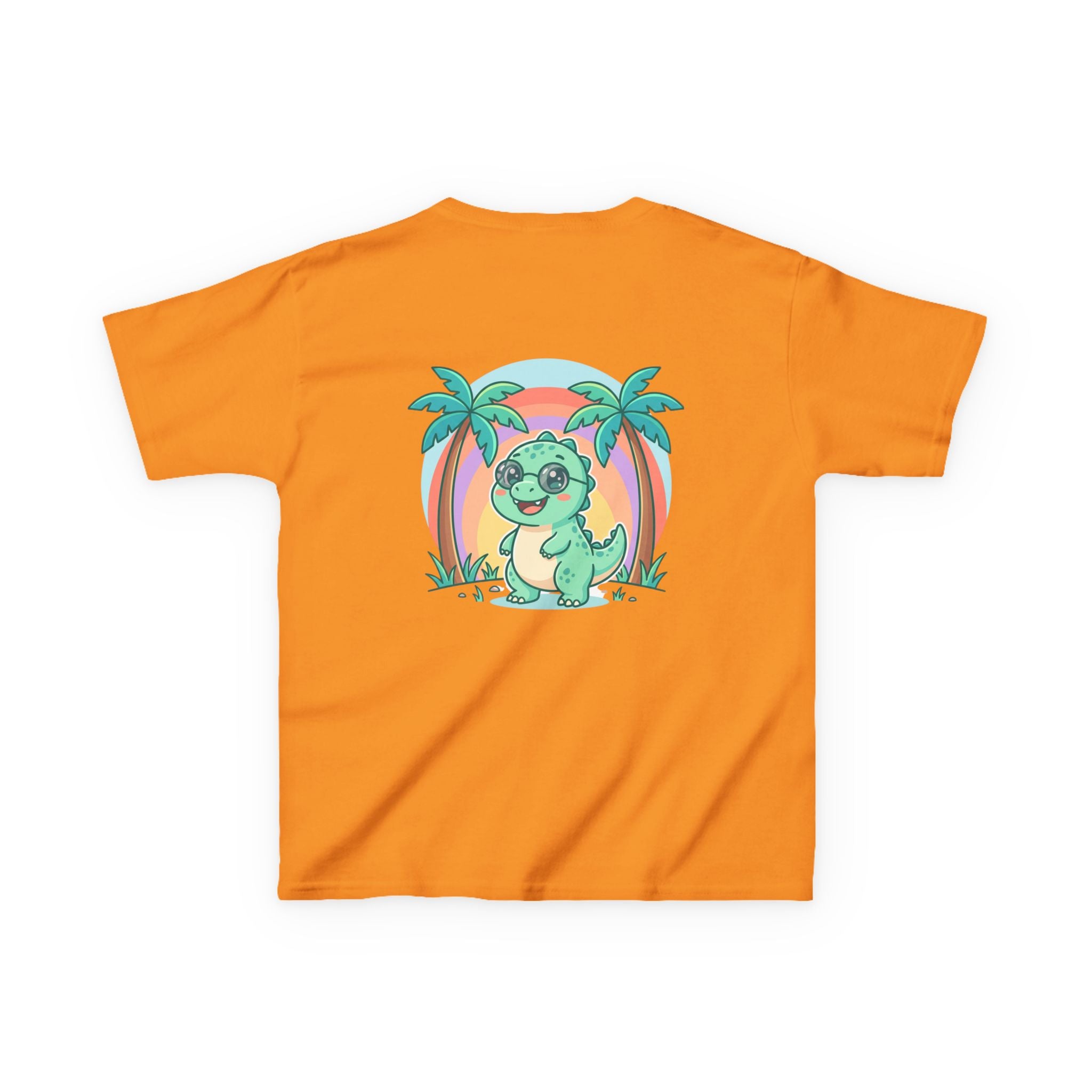 Kids Tee — "Adventure Awaits!" Dino Beach Graphic