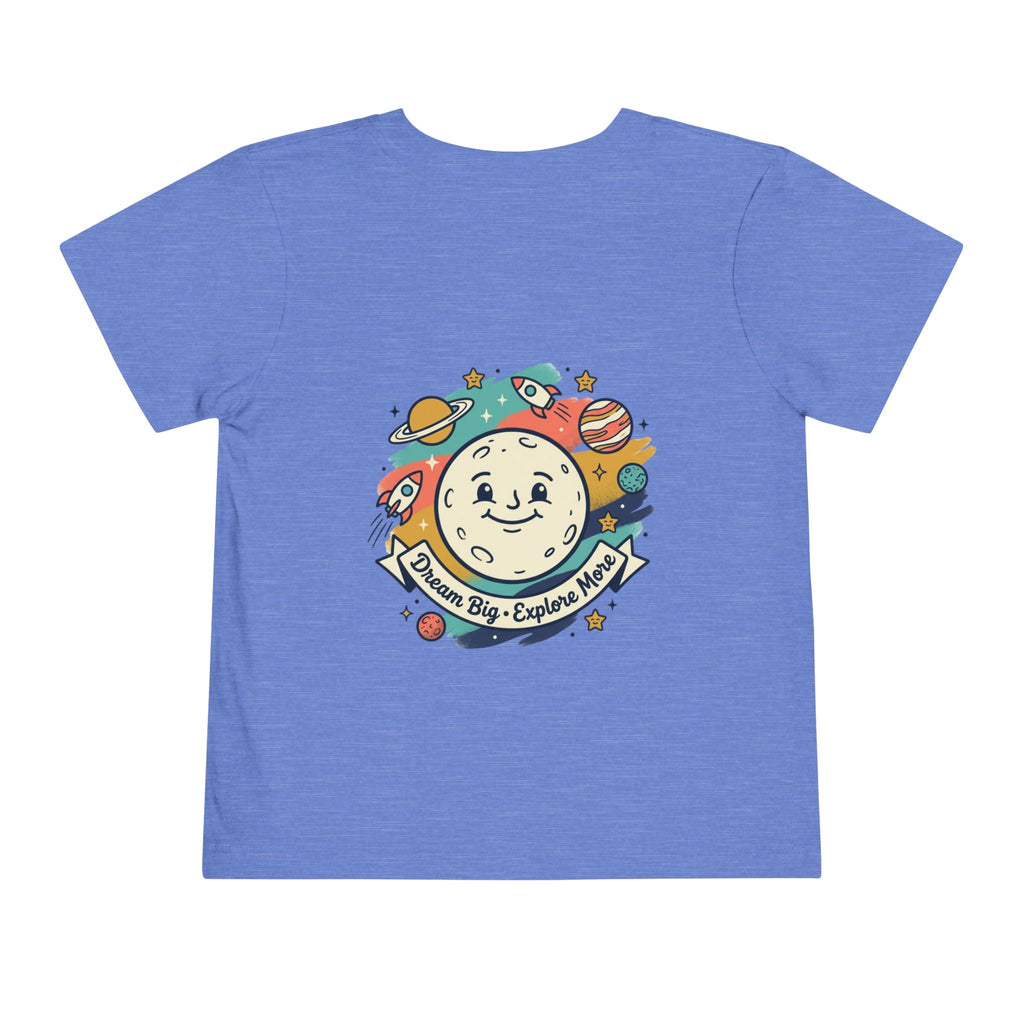 Toddler Tee — 'Dream Big Explore More' Space Bear Rocket Shirt