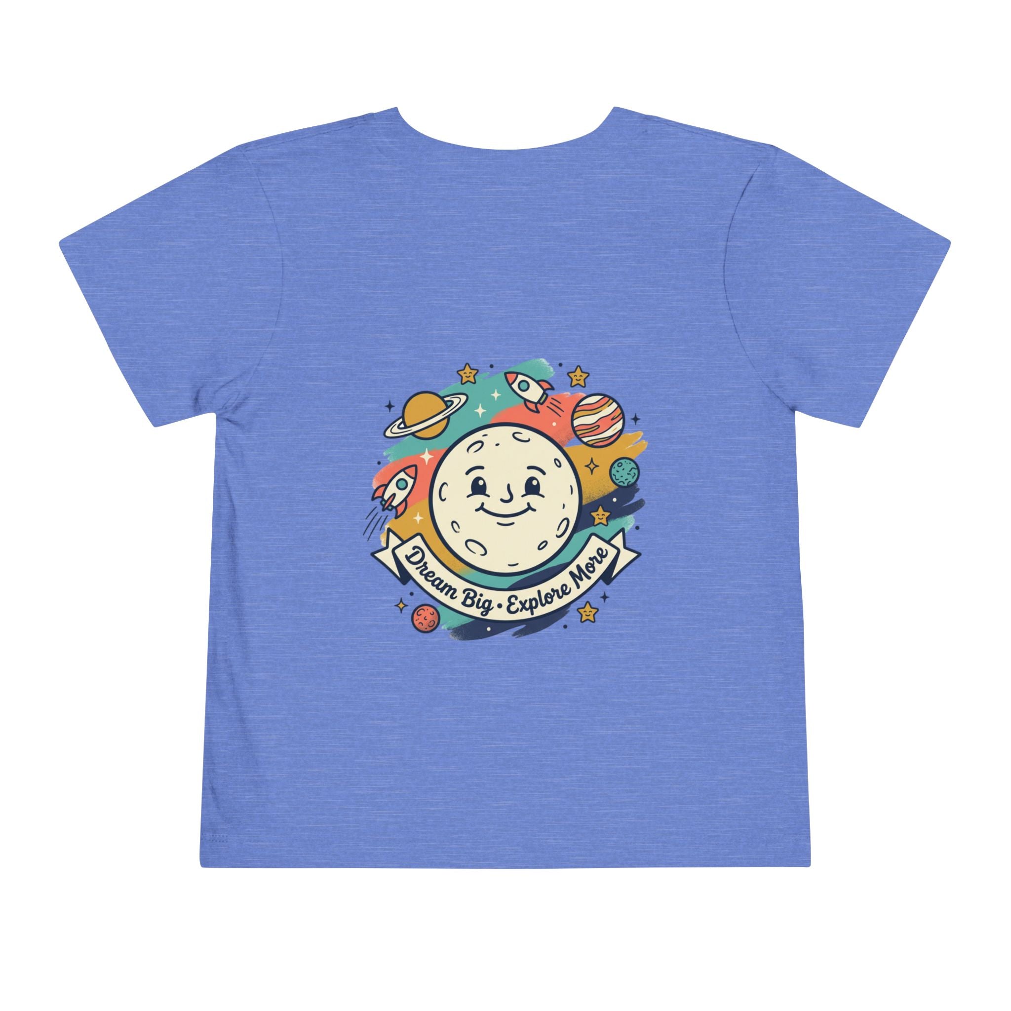 Toddler Tee — 'Dream Big Explore More' Space Bear Rocket Shirt